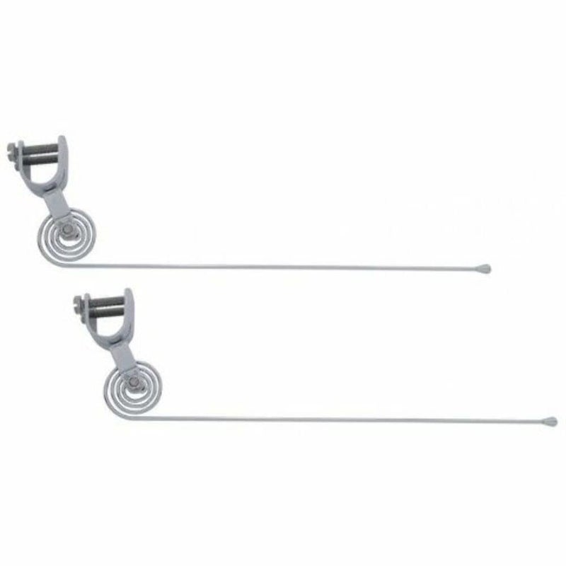United Pacific Pair New Clamp On Vintage Style Chrome Curb Feelers / Whiskers For Classic Car, Truck, Street Rod, - Image 1